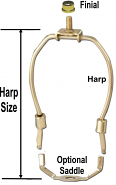 Harp & Finial Hardware Set For Lamp Shade