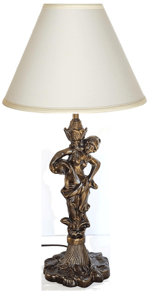 Vintage Roman Lady w/Toga Iron Lamp 30"H - Sale !