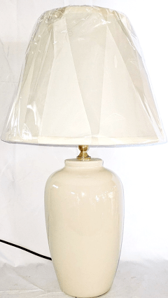 Ivory Ceramic Lamp 20"H - SOLD