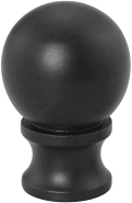 Lamp Finial Black Ball 2"H - Sale !