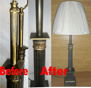 Refinish Antique Brass Lamps