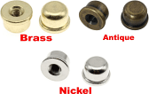 Lamp Shade Finials - Brass, Antique, Nickel