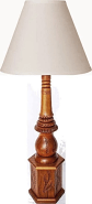 Carved Wood Lamp 39"H - Sale !