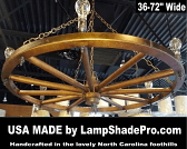 Large Wagon Wheel Chandelier 36-72"W