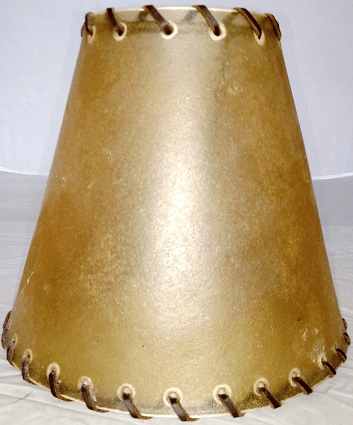 Rustic Leather Lamp Shade 6"W - 3 Fitter Options - Sale !