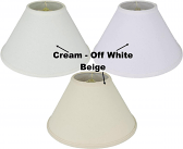 Coolie Homespun Linen Lamp Shades w/Trim 16-22"W