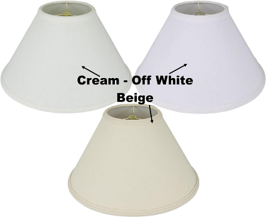 Coolie Homespun Linen Lamp Shades w/Trim 16-22"W