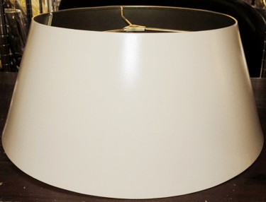 Cream Bouillotte Metal Lamp Shade 13-19"W