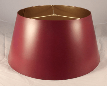 Burgundy Bouillotte Metal Lamp Shade 13-19"W