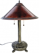 Bronze Lamp Mica Shade 23"H