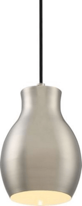 Vessel LED Brushed Nickel Mini Pendant Light White Accent 6"Wx8"H