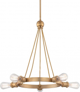 Paxton Natural Brass Chandelier Edison Bulb 28"Wx24"H