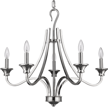 Michelle Polished Nickel Candlestick Chandelier 28"Wx25"H