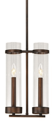Milan Rubbed Bronze Candlestick Pendant Light 9"Wx52"H