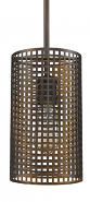 Loft Bronze Metal Drum Pendant Light 6"Wx10"H