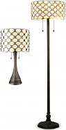 Modern Tiffany Table or Floor Lamp Ivory Glass - Sale !
