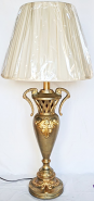 Vintage Mottled Gold Lamp 33"H