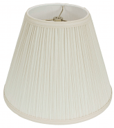 Pleated Lamp Shade Cream or White 12-18"W
