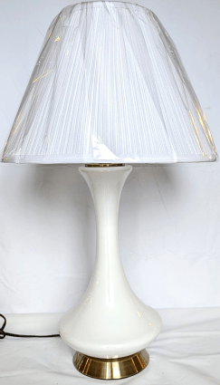 Off White Lamp & Shade 28"H - Sale !