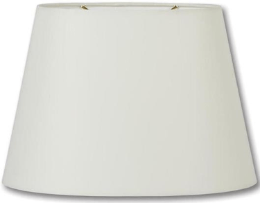 Cream Rolled Edge Oval Linen Lamp Shade 14-16"W