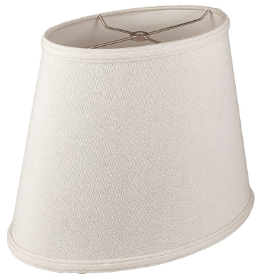Homespun Linen Oval Lamp Shade Cream, White, Beige 12-18"W