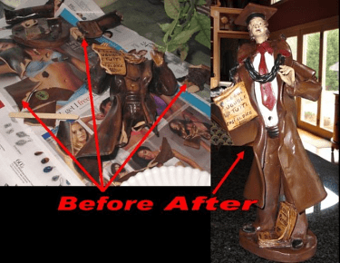 Italian Statue Repair Before & After