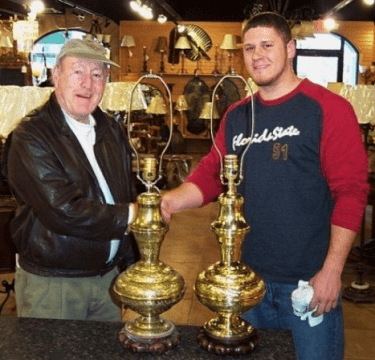 Seth Hoyle Thanks A Loyal Customer, Brass Lamps Were Refinished