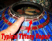 Tiffany Lamp Shade Top Ring Separates From Glass