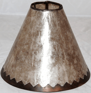 Silver Mica Lamp Shade Jagged Frame