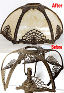 Gas Slag Lamp & Shade Restoration