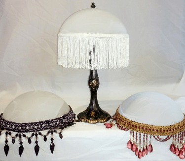 Small Art Deco Lamp Dome Glass Shade 14"H - Sale !