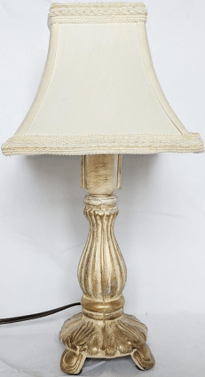 Vintage Ivory & Gold Lamp 12"H - SOLD