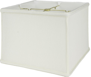 Square Box Linen Lamp Shade Off White, Beige 10-16"W