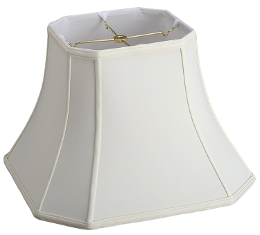 Square Bell Silk Lamp Shade Cream, White, Black 8-18"W