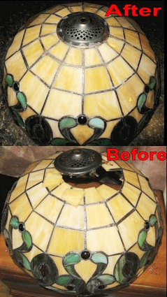 Tiffany Lamp Shade Vented Heat Cap Repair