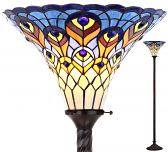 Tiffany Torchiere Floor LAMP or SHADE ONLY - Peacock