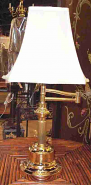 Brass Finish Desk Lamp 22"H