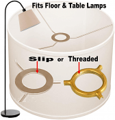 UNO Lamp Shades - THREADED or SLIP Fitters
