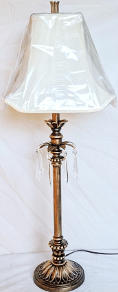 Vintage Buffet Lamp w/Crystals 31"H - Sale !