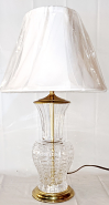 Elliptical Cut Vintage Crystal Lamp 21"H SOLD