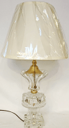 Vintage Crystal Lamp 21"H