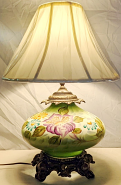 Antique Hurricane Lamp 23"H