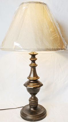 Bronze & Aged Copper Lamp 25"H - SOLD