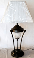 Bronze Lamp  w/Alabaster Glass 29"H - Sale !