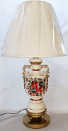 Vintage Hand Painted Porcelain Lamp 29"H - Sale !