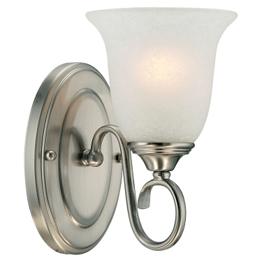 Nickel Sconce Light India Scavo Glass 5"Wx9"H