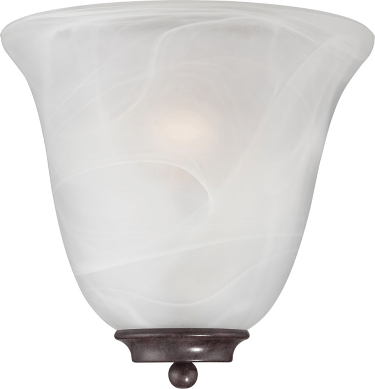 Empire Old Bronze Alabaster Glass Wall Sconce 10"Wx10"H
