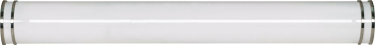 Glamour White Brushed Nickel Fluorescent Wall Light 49"Wx5"H