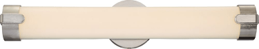 Loop LED Brushed Nickel Cylinder Shade Wall Light 24"Wx4"H