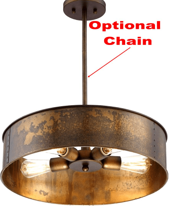 Kettle Weathered Brass Drum Industrial Pendant Light 20"W